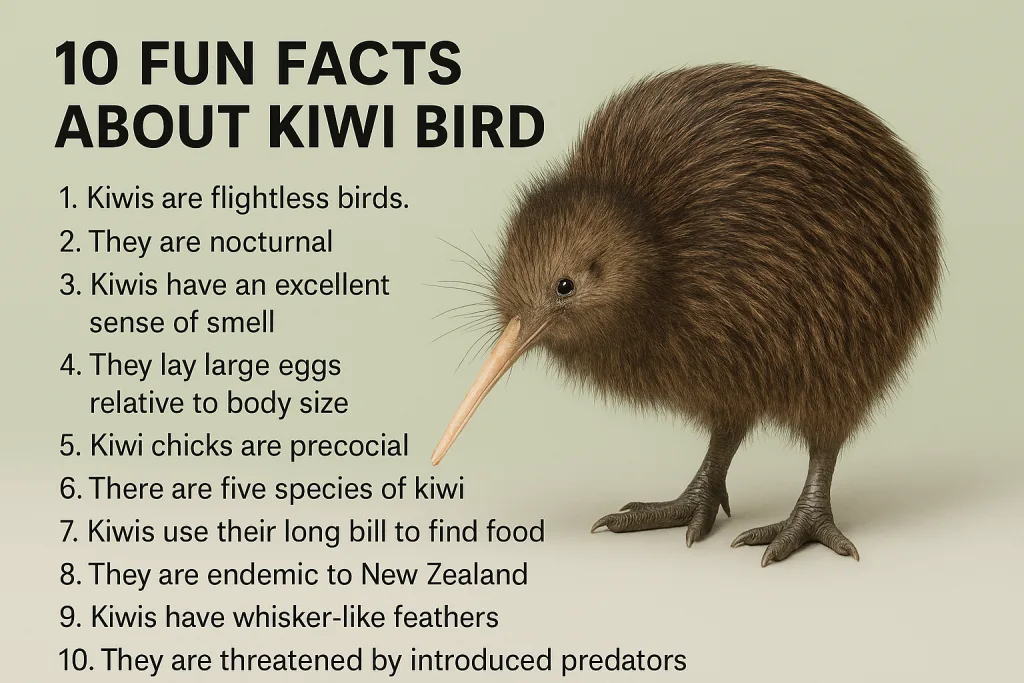 fun facts about kiwi bird